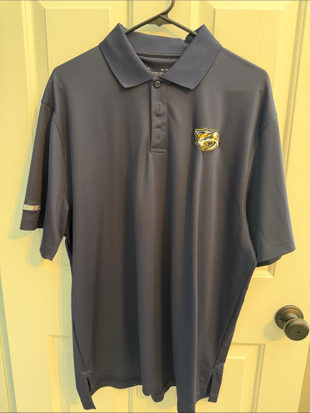 Under Armour Navy Polo with Nashville Predators Logo